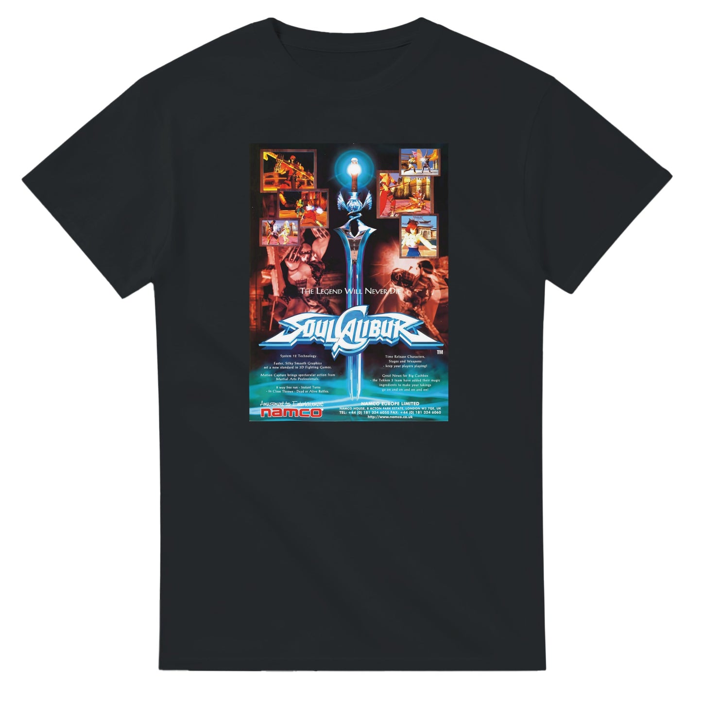 Retro Style Soul Calibur - Retro T-shirt gaming t-shirt featuring classic arcade-inspired design. Perfect for vintage gamers and nostalgia lovers, printed on a soft, high-quality cotton tee.