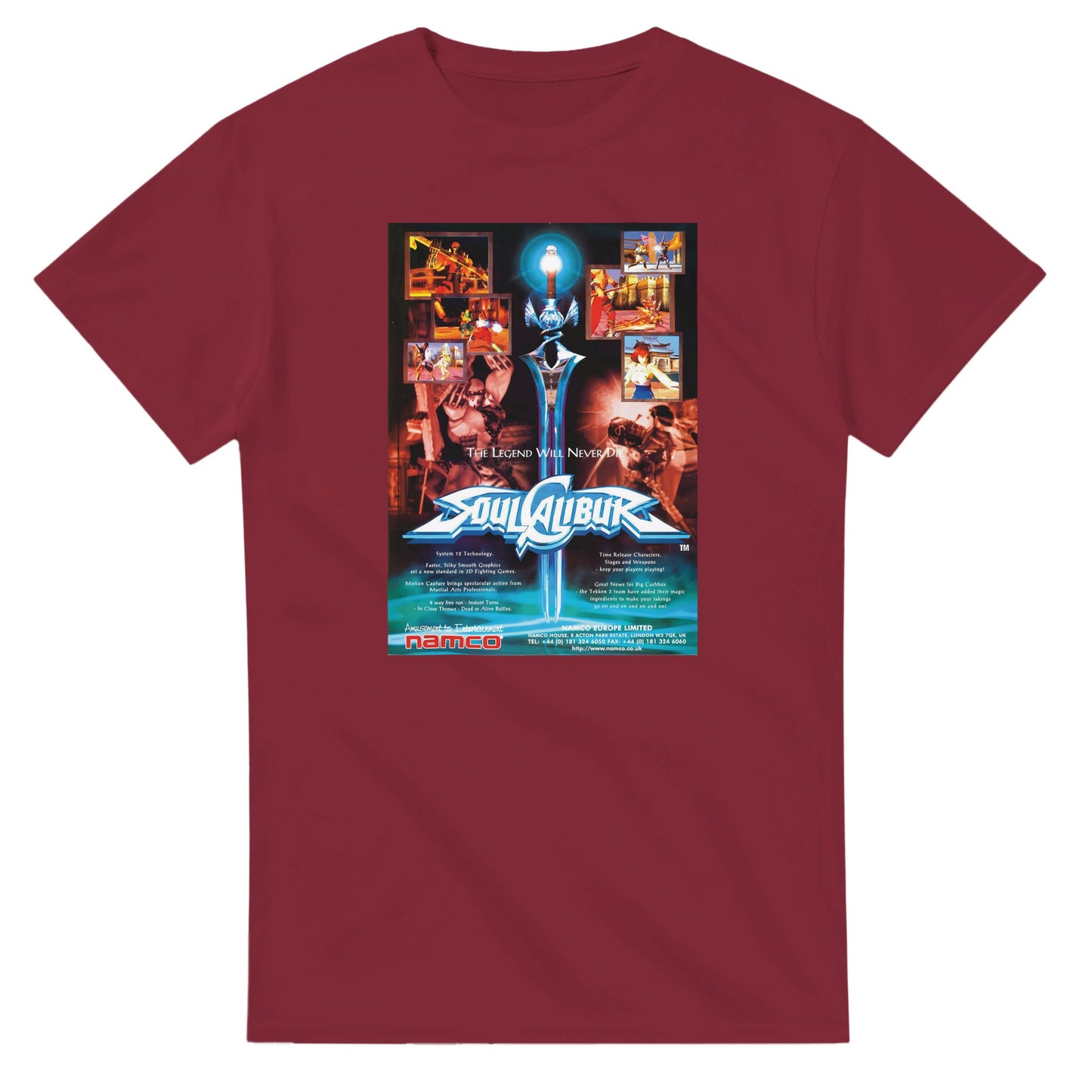 Retro Style Soul Calibur - Retro T-shirt gaming t-shirt featuring classic arcade-inspired design. Perfect for vintage gamers and nostalgia lovers, printed on a soft, high-quality cotton tee.