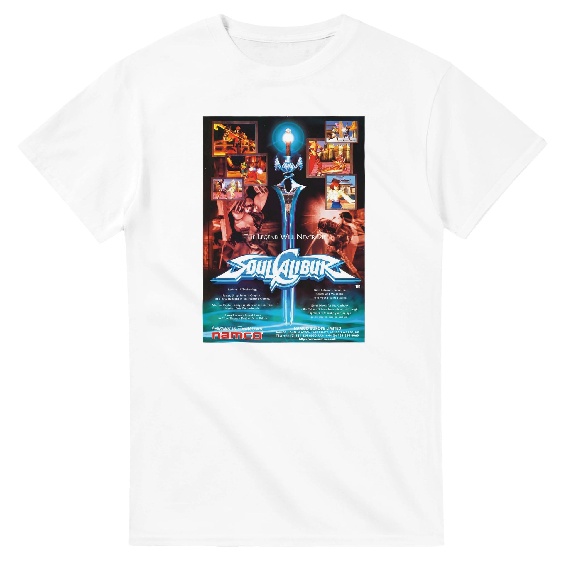 Retro Style Soul Calibur - Retro T-shirt gaming t-shirt featuring classic arcade-inspired design. Perfect for vintage gamers and nostalgia lovers, printed on a soft, high-quality cotton tee.