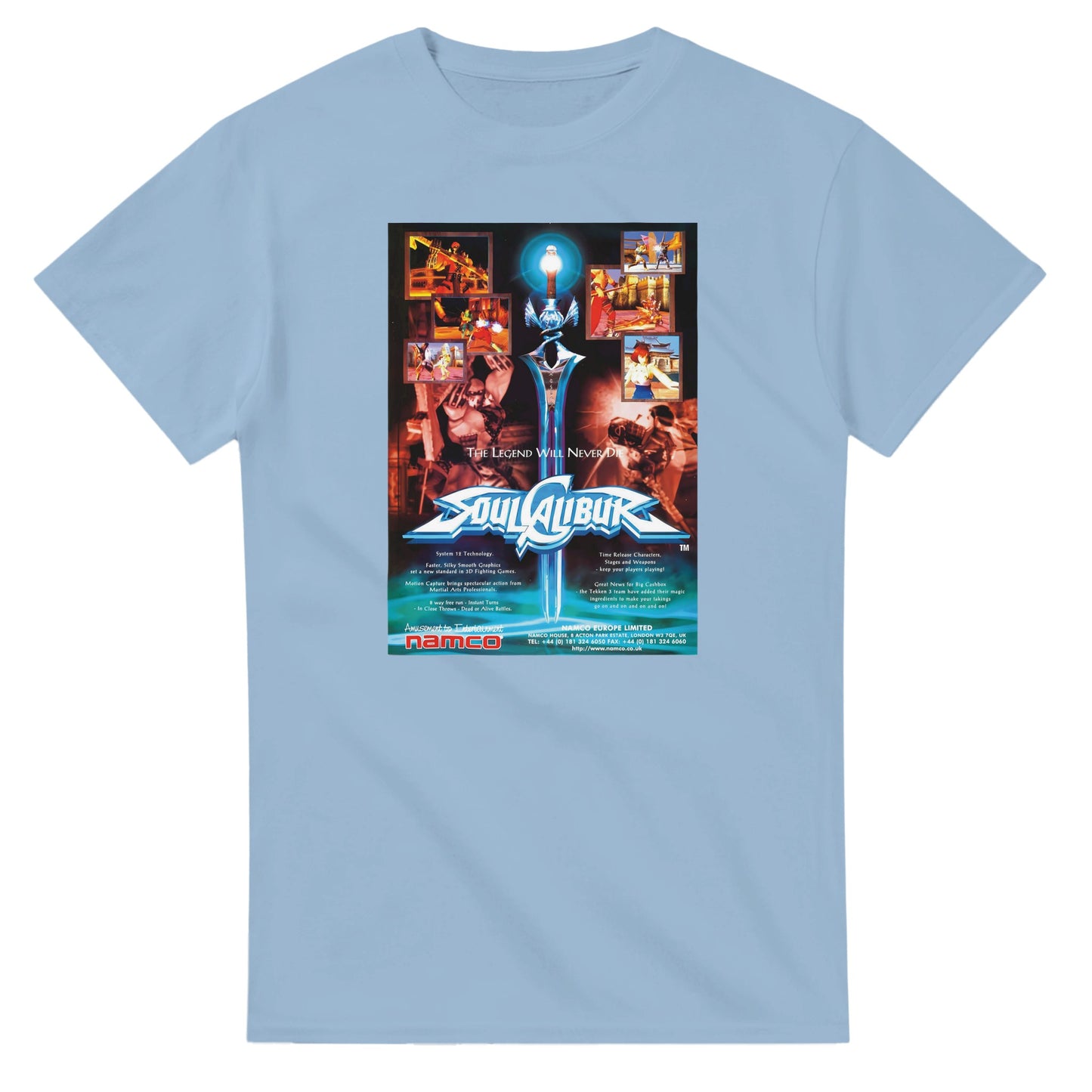 Retro Style Soul Calibur - Retro T-shirt gaming t-shirt featuring classic arcade-inspired design. Perfect for vintage gamers and nostalgia lovers, printed on a soft, high-quality cotton tee.